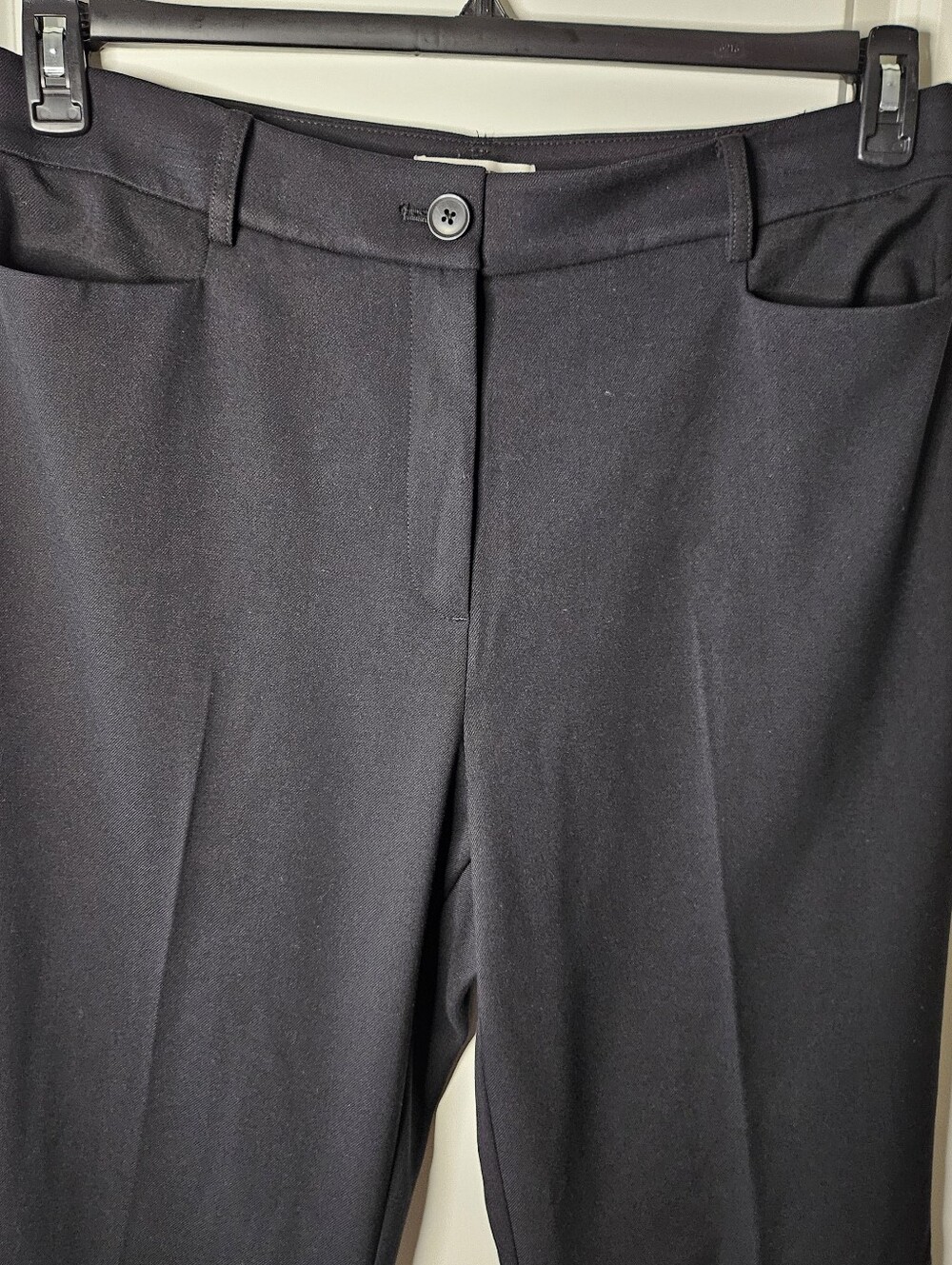 LOFT Curvy Parker Straight Leg Dress Pants Women’s 14 Black Work Trouser Career - Picture 4 of 14
